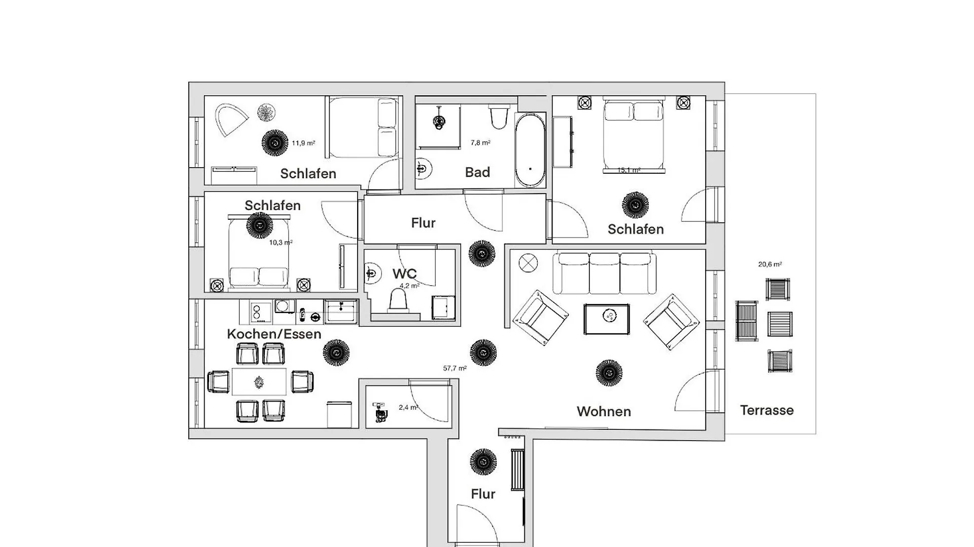Pineapple Apartments Dresden Altstadt I - 117 Qm - 1X Free Parking